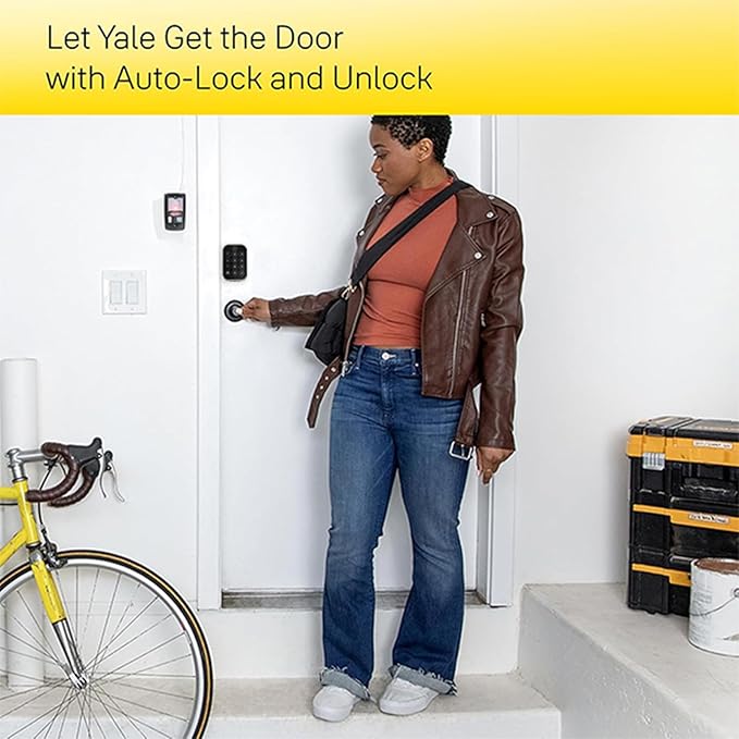 Yale Home Assure Lock 2 Deadbolt, Black Suede Keyless Entry Door Lock with Digital Touchscreen Keypad and Bluetooth Connectivity (No Wi-Fi), ‎YRD450-BLE-BSP