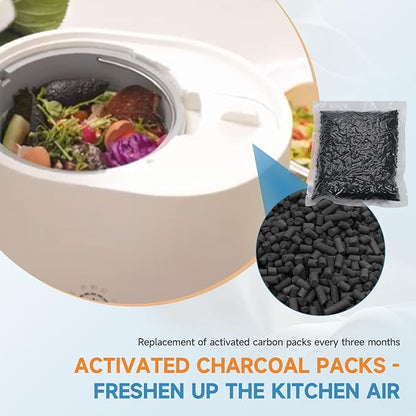 4 Pack Charcoal Refills for Lomi Smart Waste Kitchen Composter, 2.0 Pounds (Activated Charcoal Filters Keep Your Kitchen Smelling Fresh and Odour-Free)