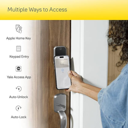 Yale Assure Lock 2 Plus Apple Home Keys (Tap to Open) Deadbolt, Black Suede Smart Keyless Entry Door Lock with Wi-Fi Connected Keypad for Code Entry and Remote Access, YRD450-N-WF1-BSP