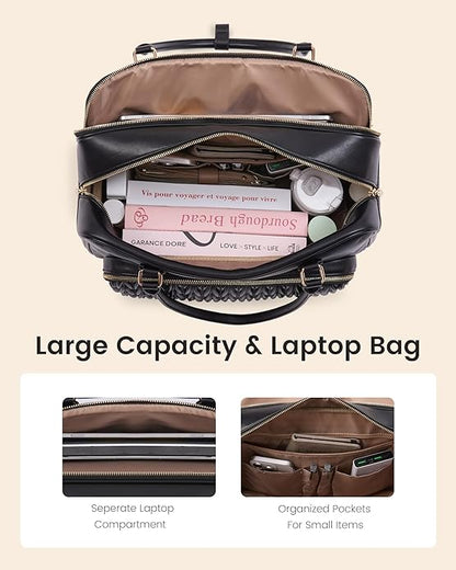 LOVEVOOK Tote Bag for Women,Light Puffer Tote Bag with Multi-pockets,Stylish Carry on Laptop Bags for Daily,Travel,Work,Gym | with Multi-pockets, Stylish, Carry on, for Daily, Travel, Work