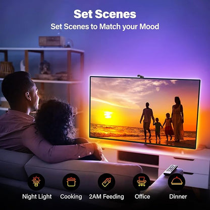 Sengled Ambient TV LED Backlights with Camera, Smart Strip Light for 50-60 inch TVs PC, (TV Sync Supports Off-line) WiFi RGB Lights, Works with Alexa & Google Assistant, App Control, Sengled Vision G2