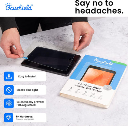 Ocushield Anti Blue Light Tempered Glass Screen Protector for Apple iPad Mini 4/5 (8") - Blue Light Filter for iPad - Anti Glare - Protect Your Eyes & Improve Sleep