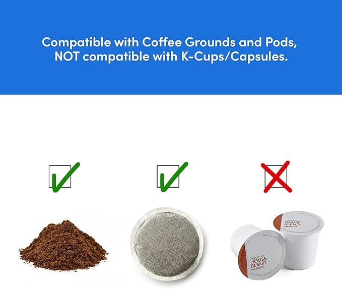 Elite Gourmet EHC113 Personal Single-Serve Compact Coffee Maker Brewer Includes 14Oz. Stainless Steel Interior Thermal Travel Mug, Compatible with Coffee Grounds, Reusable Filter, Black