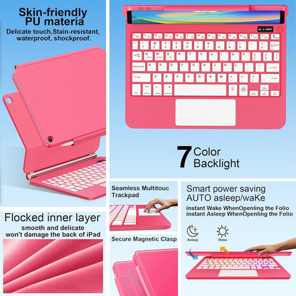 for iPad 9th Generation Case with Keyboard,Magic Style Keyboard Case for iPad 9th/8th/7th Gen 10.2 inch - Floating Cantilever Magnetic Stand Multi-Touch Trackpad Backlit Keyboard for iPad 10.2"