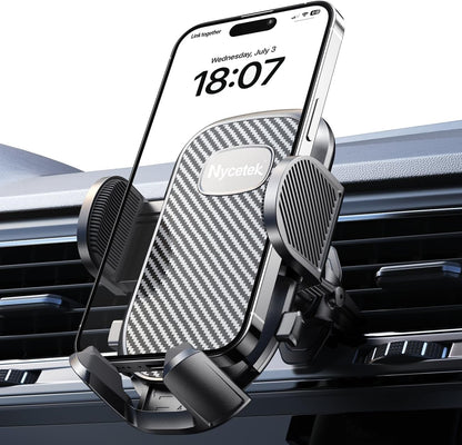 Nycetek 2025 Upgraded Car Vent Phone Mount [Military-Grade Clip] 360° Rotation, Universal Cellphone Holder Fits for iPhone 16 15 14 13 Pro Max Samsung Galaxy S24 S23 & All