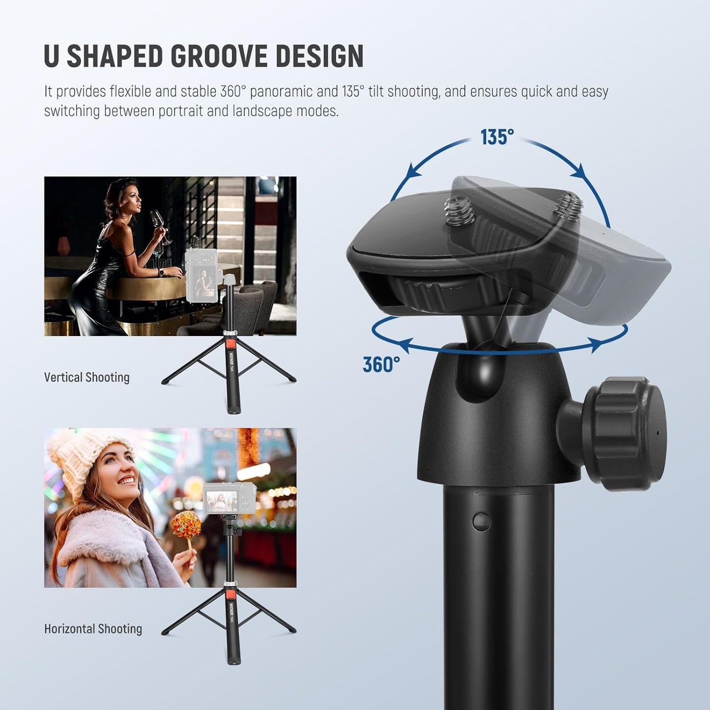 NEEWER Phone Tripod for Cell Phone & Camera with Remote, 62.9" All Metal Selfie Stick Travel Vlog Tripod Stand for iPhone with Phone Holder, Portable Camera Tripod for Canon Sony DLSR GoPro, TS05