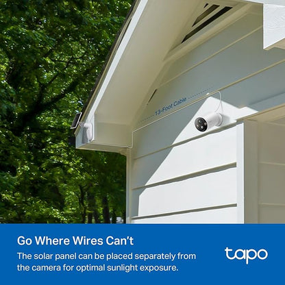 Tapo MagCam 2K+ Outdoor Wireless Security Camera - Battery Power with Solar Charging, Magnetic Mount, Person/Vehicle Detection, Subscription-Free Local Storage or Optional Cloud, Works with Alexa