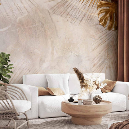 artgeist Wall Mural Tropical Leaves 118x83 in - XXL Non-Woven Wallpaper Fleece Wall Decor Photo Print Picture Image Design Monstera Palm Green Leaves b-C-0788-a-a