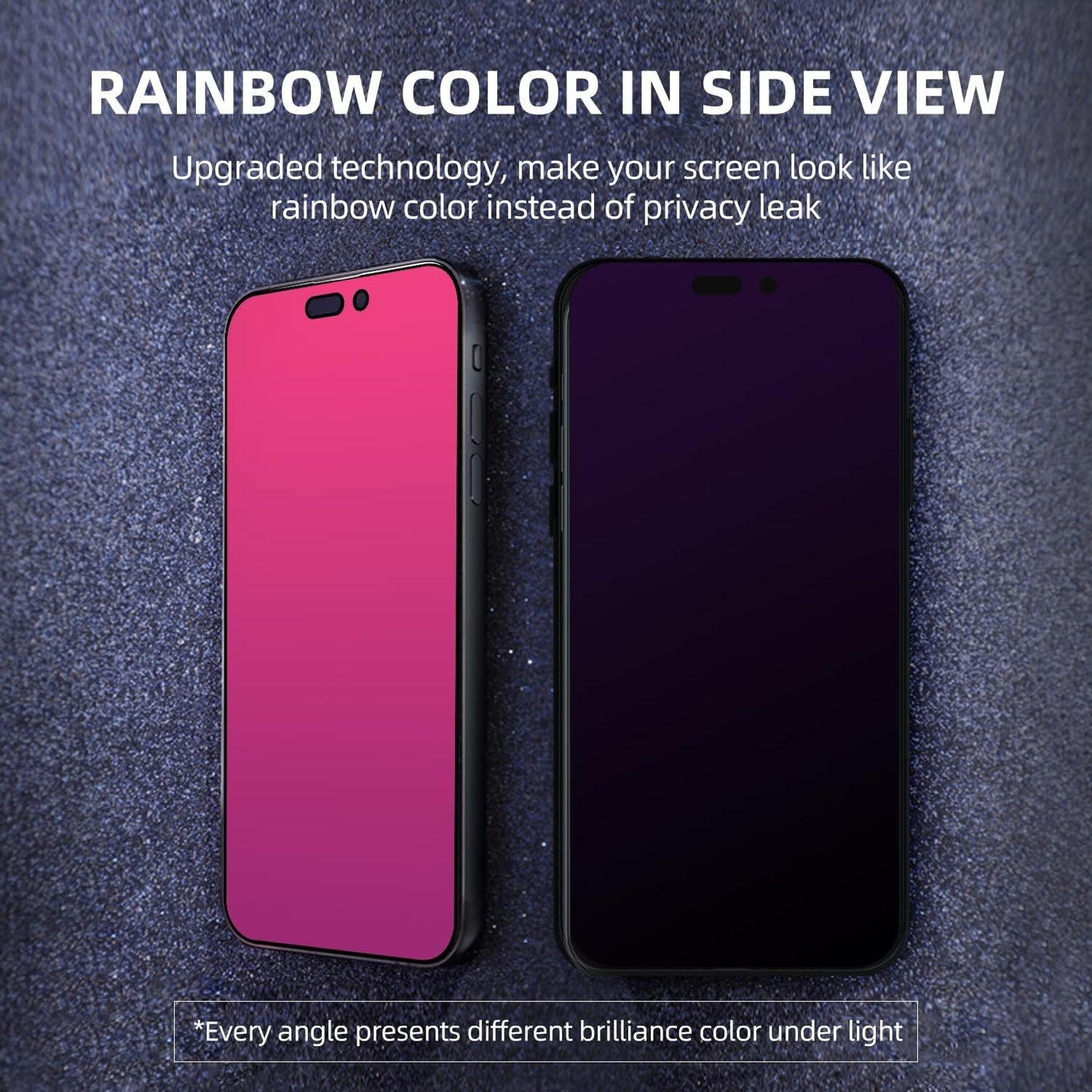 EGKimBa for iPhone 16 Pro Max Privacy Screen Protector, Gradient Color, Bubble Free, Easy Installation, Auto Dust-Elimination, Anti Blue Light