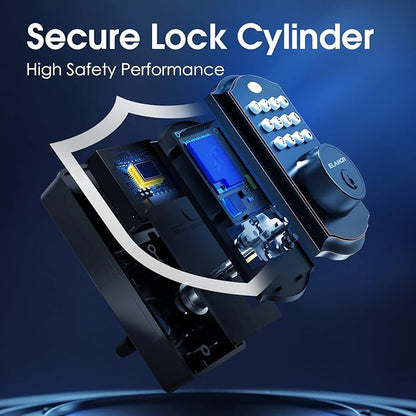 Keyless Entry Door Lock - Electronic Deadbolt Lock with Keypads, Auto Lock, 50 User Codes, Security Waterproof Smart Lock Easy to Install, Ideal for Front Door, Home Use, Apartment - ELAMOR M19 ORB