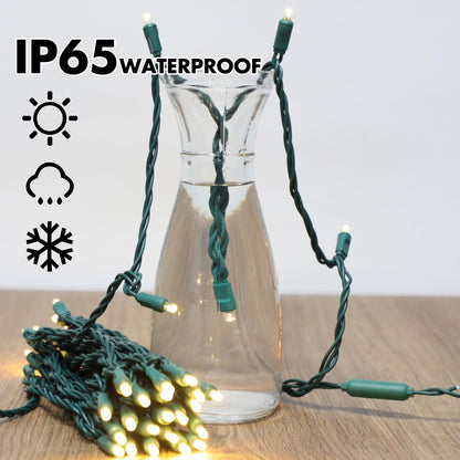 200LED (4pk of 50L) String Lights, LED Christmas Lights, 6" SPACING,Green Wire,Warm White