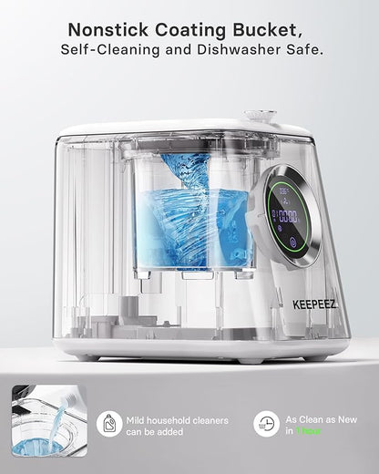 1 Gallon Eectric Kitchen Composter, Smart Mill Food Recycler with Large Touch Screen, Compost Bin Indoor with 4 Sharktooth Blades, 0.5kWh Per Cycle Energy-efficient, Odorless, Low Noise, Auto-Cleaning