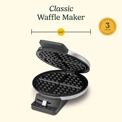 Cuisinart Waffle Maker,1250W Round Classic Waffle Iron,5-Setting Adjustable Browning Control,WMR-CAP2,Brushed Stainless,(Pack of 2)