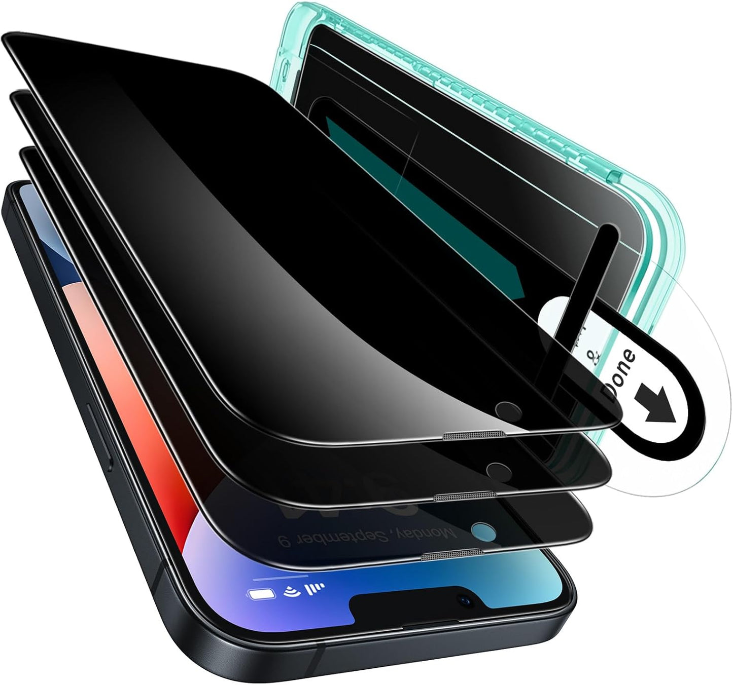 ESR 3 Pack for iPhone 13 Pro Max/iPhone 14 Plus Privacy Screen Protector, Anti-spy Tempered-Glass Privacy Screen Protector with Flawless Fit Tray
