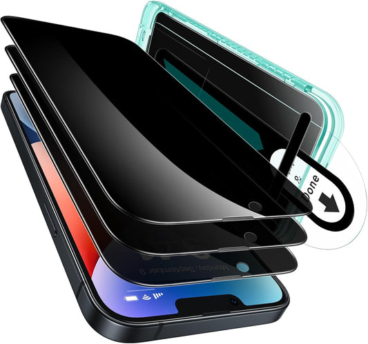ESR 3 Pack for iPhone 13 Pro Max/iPhone 14 Plus Privacy Screen Protector, Anti-spy Tempered-Glass Privacy Screen Protector with Flawless Fit Tray