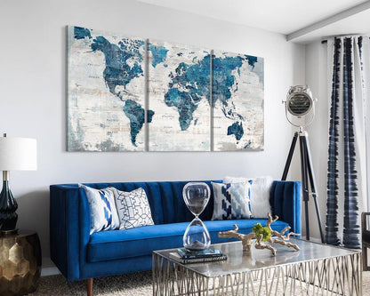 Wall Decor Living Room Motivational Framed Wall Art Large Office Decor for Wall Home Decorations for Bedroom Blue Grey Paintings Dining Room Pictures