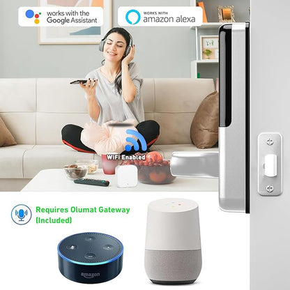 Smart Lock with Door Sensor - Fingerprint, Code, Keyless Entry - Easy Installation, 30-Day Satisfaction Guarantee