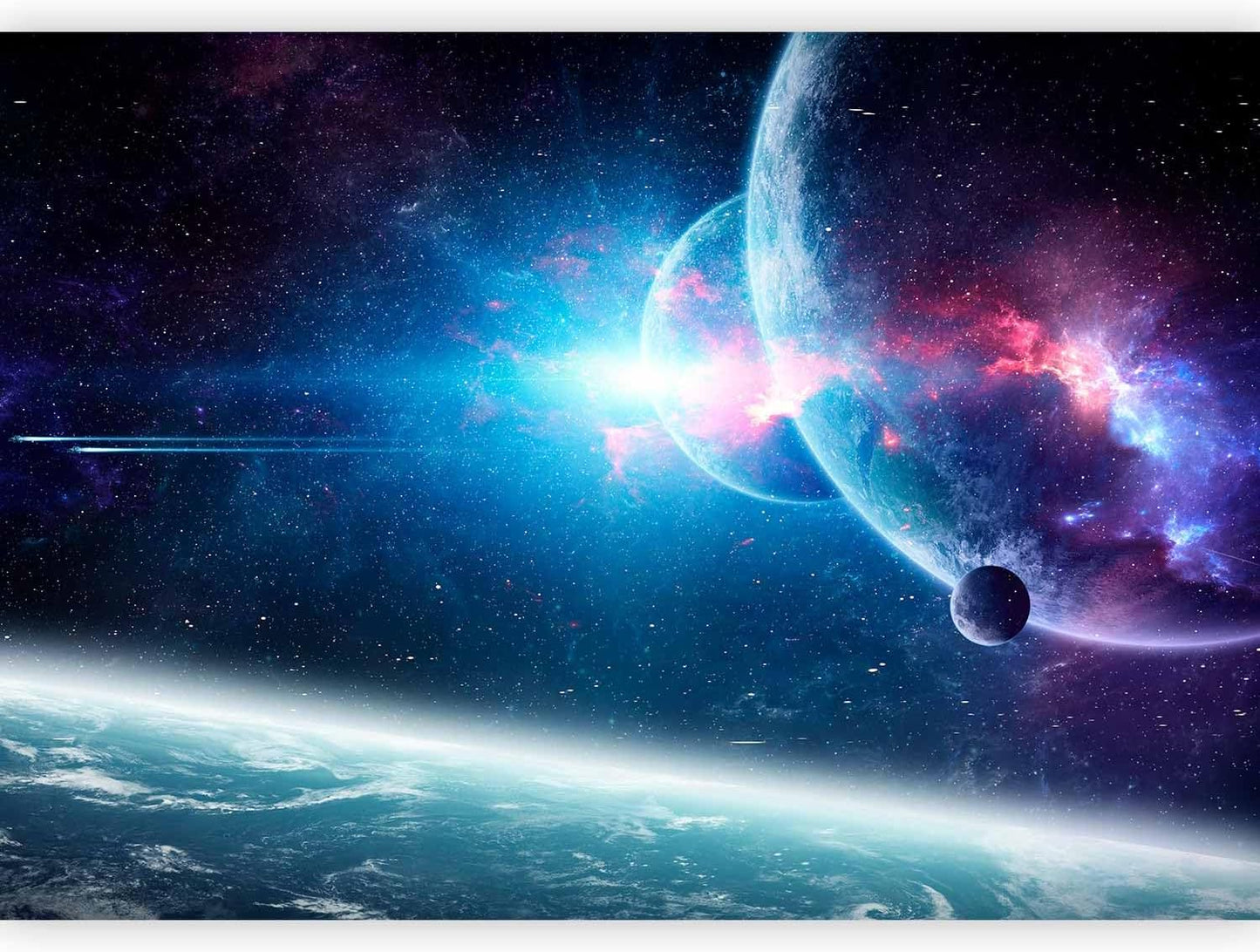 artgeist Wall Mural Cosmos Galaxy 177x124 in - XXL Non-Woven Wallpaper Fleece Wall Decor Photo Print Picture Image Design Stars Solar System Universe Space b-C-10047-a-a