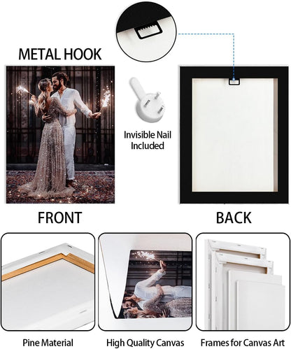 AbcCustomize Custom Canvas Wall Art with Your Photos, Perfect for Living Room, Bedroom, Farmhouse Decor, Personalized Gifts