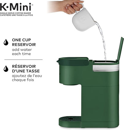 Keurig K-Mini Single Serve K-Cup Pod Coffee Maker, Featuring An Ultra-sleek Design, Evergreen