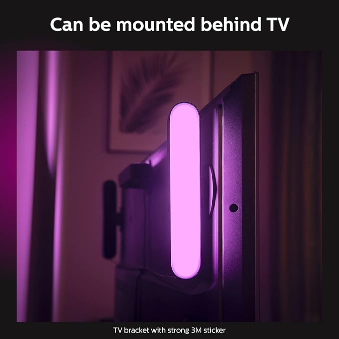 Philips Hue Smart Play Light Bar Base Kit, Black - White & Color Ambiance LED Color-Changing Light - 1 Pack - Requires Bridge - Control with App - Works with Alexa, Google Assistant and Apple HomeKit