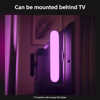 Philips Hue Smart Play Light Bar Base Kit, Black - White & Color Ambiance LED Color-Changing Light - 1 Pack - Requires Bridge - Control with App - Works with Alexa, Google Assistant and Apple HomeKit