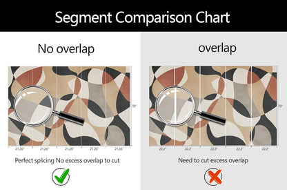 Geometric Abstract Art Wallpaper Mural for Living Room (Not Peel and Stick)