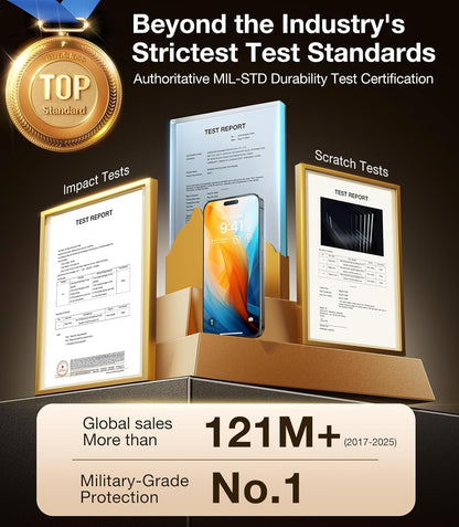 UltraGlass UNBREAK TOP 9H+ Glass for iPhone 16 Pro Max Screen Protector (12FT Military Grade Shatterproof) Screen Protector 16 ProMax Tempered Glass (Longest Durable) Full Edge Coverage, 2 Pack