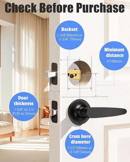 Smart Door Lock with 6 Unlocking Ways, Fingerprint Keyless Entry Door Lock with Auto Lock, Built-in WiFi, App Remote Control, Alexa & Google Voice Contro, Ideal for Family Members, Cleaners