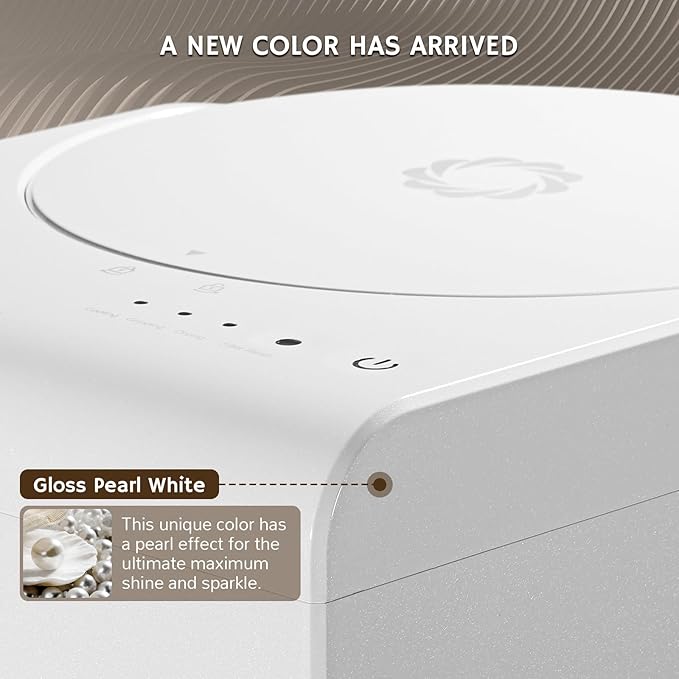 Airthereal Bundle | Revive Electric Kitchen Composter White and 1 Spare Bucket + Lid, 2.5L Capacity with SHARKSDEN® Tri-Blade, Turn Food Waste and Scraps into Dry Compost Fertilizer