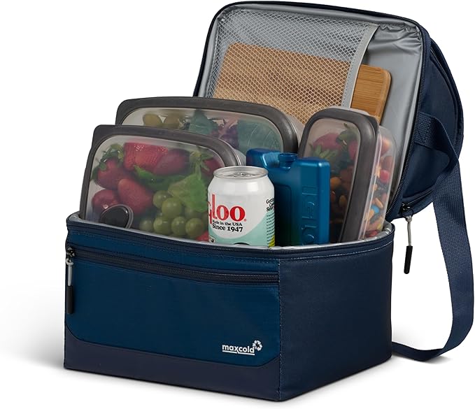 Igloo Gripper Soft Sided Cooler Bag | Insulated Dual Compartment Lunch Cooler