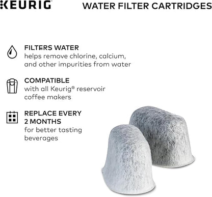 Keurig Water Filter Refill Cartridges, Replacement Water Filter Cartridges, Compatible with 2.0 K-Cup Pod Coffee Makers, 2 Count