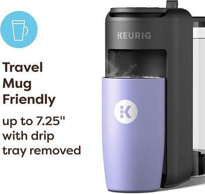 Keurig K-Mini Mate Plus Single-Serve K-Cup Pod Coffee Maker, Compact, 3 Cup Sizes, Brew Over Ice and Strong Button Features, 50 oz Removable Reservoir, Matte Black