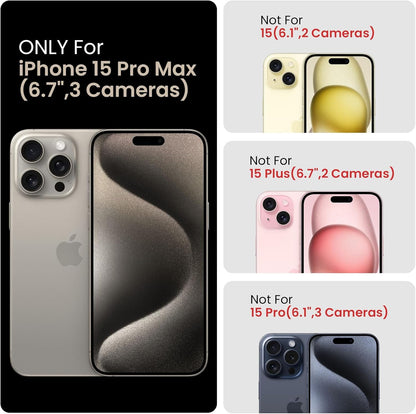 FireNova Designed for iPhone 15 Pro Max Case, Silicone Upgraded [Camera Protection] Phone Case with [2 Screen Protectors], Soft Anti-Scratch Microfiber Lining Inside, 6.7 inch, Midnight Green