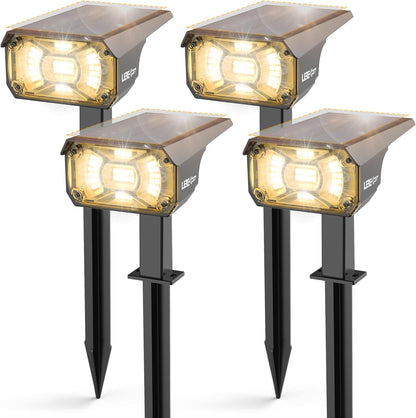 Solar Spot Lights Outdoor Landscape Lights, 40 LEDs Landscape Spotlights Outdoor Waterproof Auto On/Off Solar Garden Light, Outdoor Solar Light for Yard Palm Trees Driveway Patio Pool
