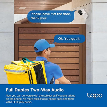 Tapo 2K+ Indoor/Outdoor Wired Security Camera - 2024 PCMag Editors' Choice, Person/Pet/Vehicle Detection, Baby Monitoring, Color Night Vision, Subscription-Free Local Storage or Optional Cloud, C120