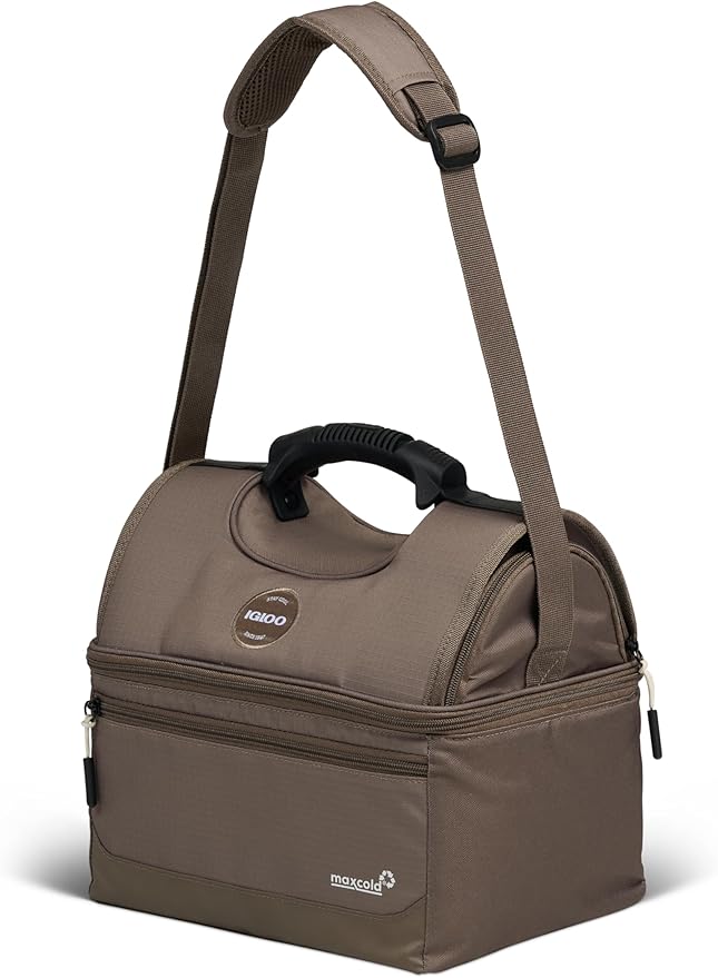 Igloo Gripper Soft Sided Cooler Bag | Insulated Dual Compartment Lunch Cooler