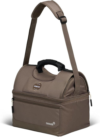 Igloo Gripper Soft Sided Cooler Bag | Insulated Dual Compartment Lunch Cooler