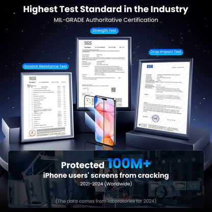 Uyiton UnBreak-Glass for iPhone 15 Pro Max Screen Protector, [Easy to Install] Full Coverage Case Friendly Scratch Resistance Bubble-Free 9H Tempered Glass Screen Protector 15 Pro Max(6.7''), 2 Pack