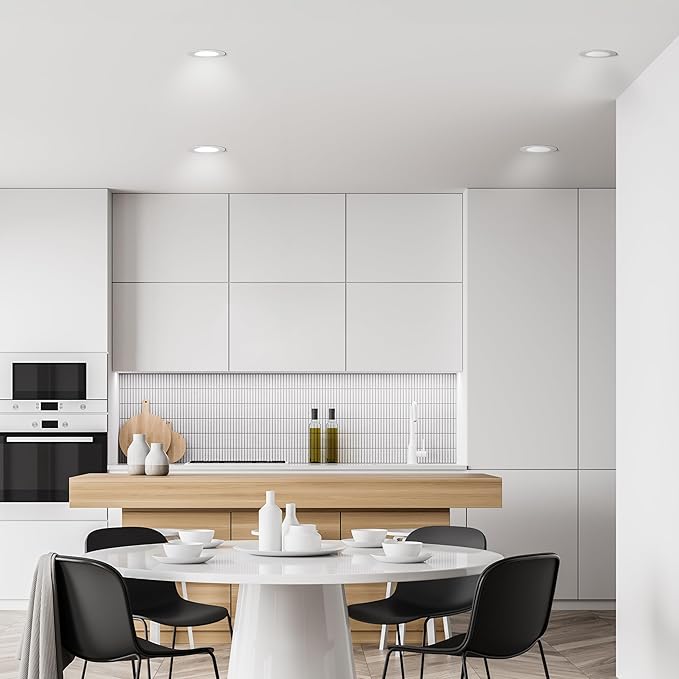 Feit Electric Smart Recessed Light, Fits Most 5-6" Can Housing, Works with Alexa or Google Assistant, Dimmable, 75W Equiv, 1000 Lumens, 2.4GHz WiFi Color Changing Downlight, LEDR6/RGBW/AG/2/4, 8 Pack