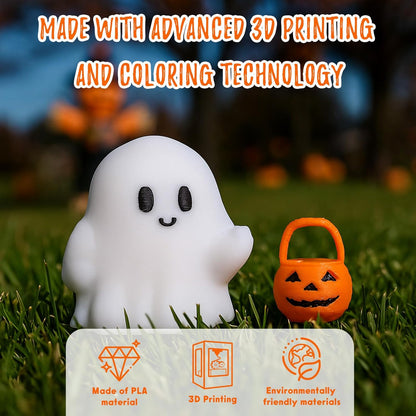 Halloween Ghost Figurine, Cute Spooky Resin Ghost with Pumpkin Basket Statue, Funny Decor for Halloween Decorations Indoor, Porch Indoor Home Decor Gifts