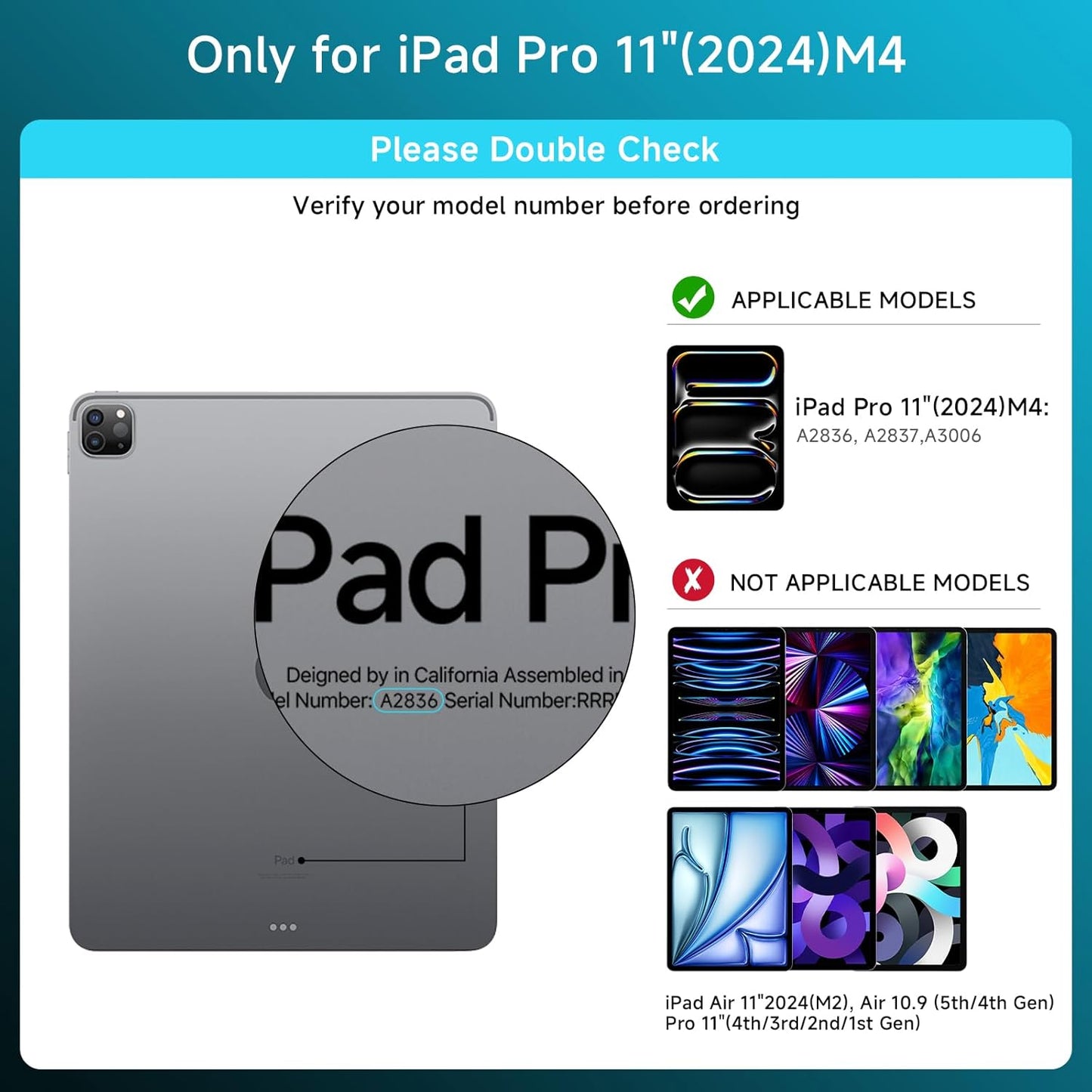 Transparent Case with Keyboard for 2024 iPad Pro 11-inch (M4),with 7-Color Backlit Wireless Keyboard, 360°Rotatable Protective Case Multi-Touch Trackpad,with Pencil Holder,with Shortcuts,Blue