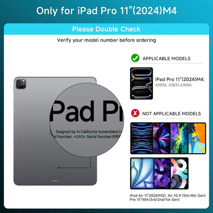 Transparent Case with Keyboard for 2024 iPad Pro 11-inch (M4),with 7-Color Backlit Wireless Keyboard, 360°Rotatable Protective Case Multi-Touch Trackpad,with Pencil Holder,with Shortcuts,Blue