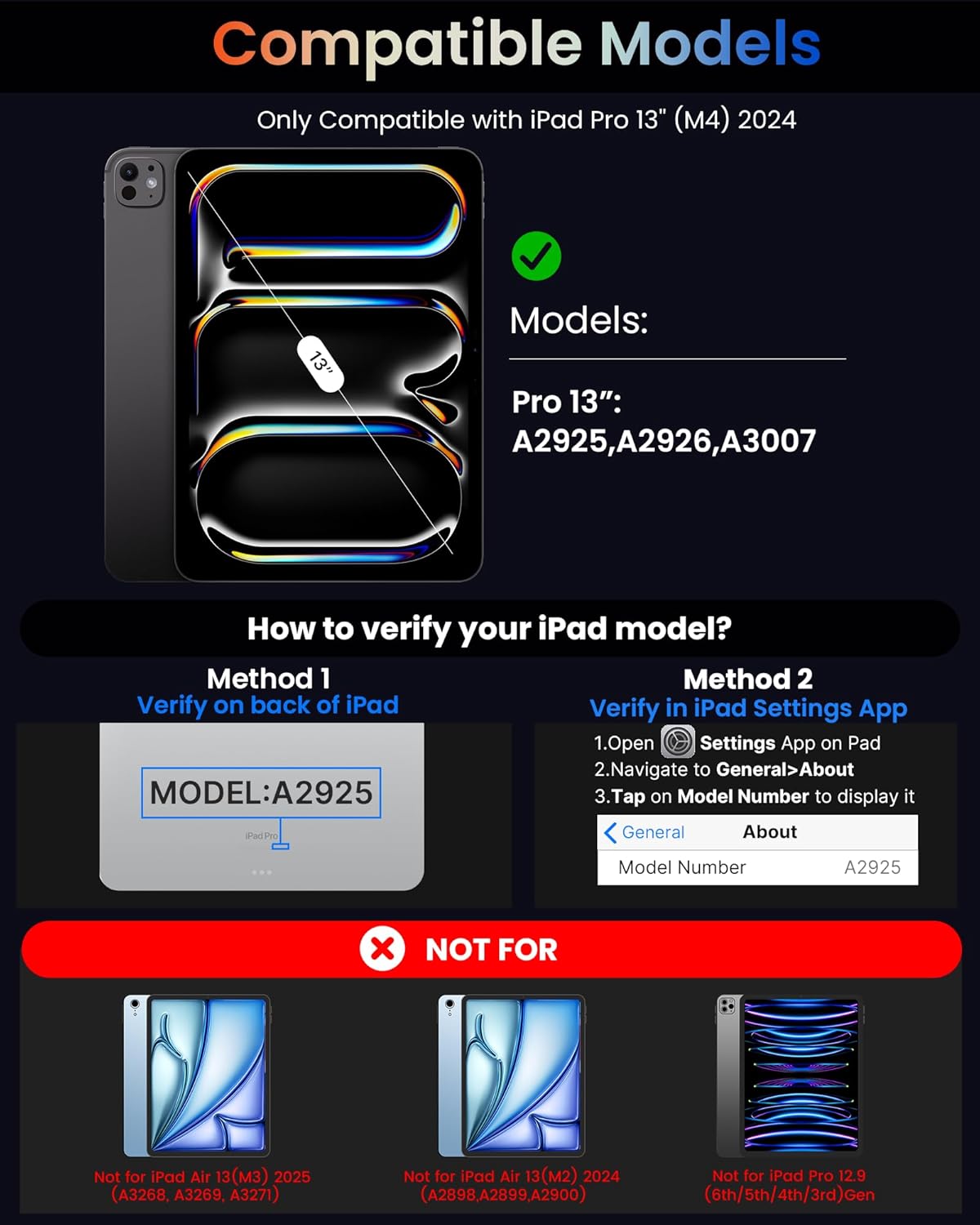 typecase Edge+ Keyboard Case for 2024 iPad Pro 13-inch (M4), Black Keyboard with Carbon Fiber Protective Case,Portrait & Typing Modes,Built-in Trackpad,11-Color Backlight,Magnetic Stand,Pencil Holder