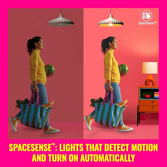 WiZ Connected Color ST19 Filament LED Smart Bulb - Pack of 6-300 Lumen - E26 - Indoor - Wi-Fi Enabled - Voice/App Control - Motion Activation - Matter Compatible