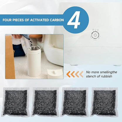 4 Pack Charcoal Refills for Lomi Smart Waste Kitchen Composter, 2.0 Pounds (Activated Charcoal Filters Keep Your Kitchen Smelling Fresh and Odour-Free)