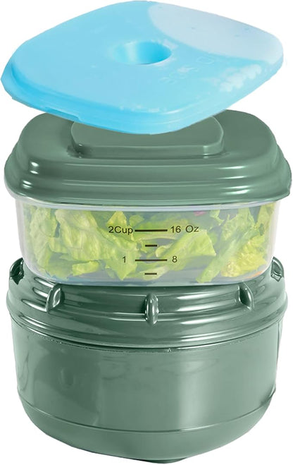 Rachael Ray Soup & Sandwich Container For Lunch, Hot Soup Lunch Container For Adults, Reusable Soup Bowl With Container For Sandwich or Toppings, Includes Removable Ice Pack, Hot or Cold Food Storage