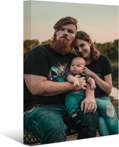 Laoife Custom Canvas Prints with Your Photos 24"x36", Canvas Photo Prints Custom, Personalized Canvas Wall Art for Office Home Bedroom Living Room Wall Decor, Gift for Father's Day Birthday Wedding