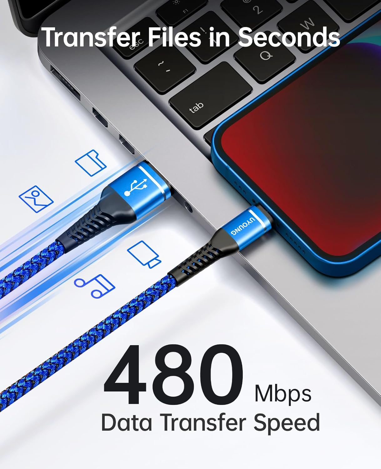 3FT Lightning Cable 3Pack MFi Certified iPhone Charger Cable USB Apple Charging Cord Compatible with iPhone 14/13/12/11/X/XS/XR/XS Max/8/7/6/5S/SE/iPad Pro/Mini/Air
