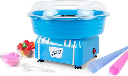 Kool-Aid Cotton Candy Machine - Fun Cotton Candy Machine for Kids with 2 Reusable Cones, 1 Sugar Scoop, and 1 Extractor Head – Blue